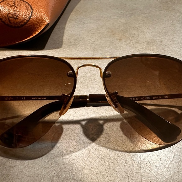 Ray-Ban Gold Frame Sunglasses